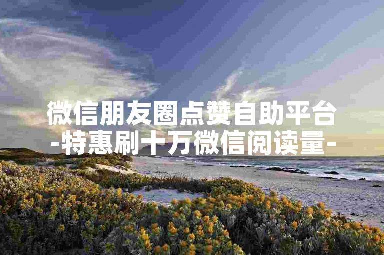 微信朋友圈点赞自助平台-特惠刷十万微信阅读量-快手热度-ks点赞代刷