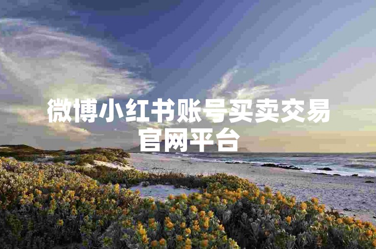 微博小红书账号买卖交易官网平台