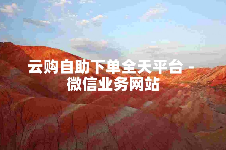 云购自助下单全天平台 - 微信业务网站