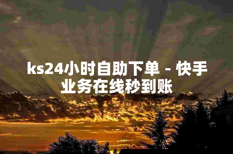 ks24小时自助下单 - 快手业务在线秒到账
