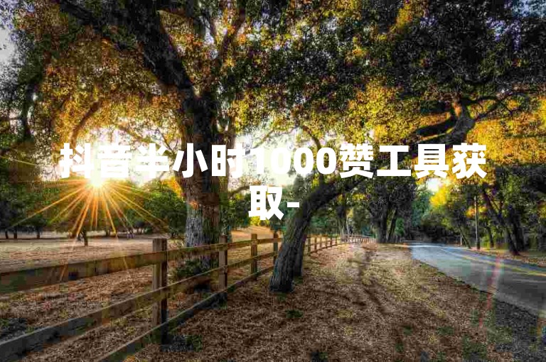 抖音半小时1000赞工具获取-