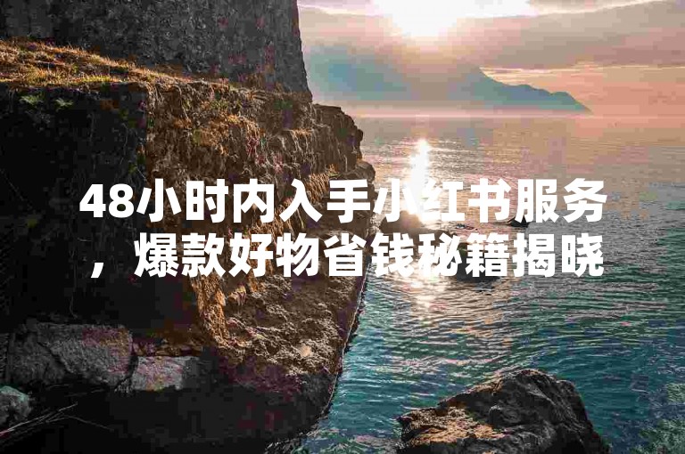 48小时内入手小红书服务，爆款好物省钱秘籍揭晓