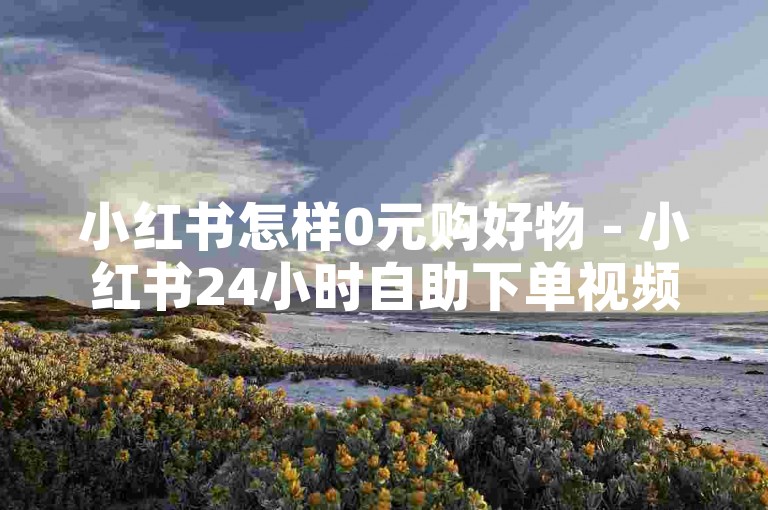小红书怎样0元购好物 - 小红书24小时自助下单视频咋制作