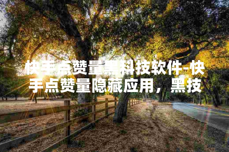 快手点赞量黑科技软件-快手点赞量隐藏应用，黑技探索