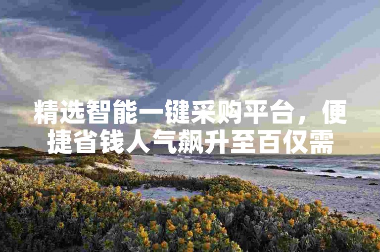 精选智能一键采购平台，便捷省钱人气飙升至百仅需0.4元-超值真人互动点赞
