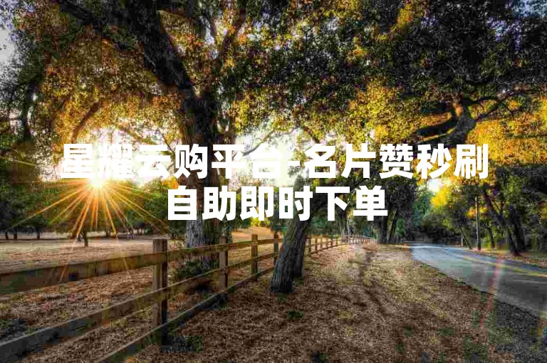 星耀云购平台-名片赞秒刷自助即时下单