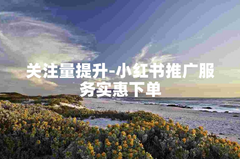 关注量提升-小红书推广服务实惠下单