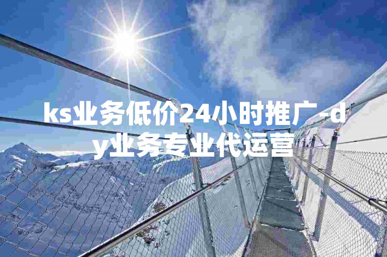 ks业务低价24小时推广-dy业务专业代运营