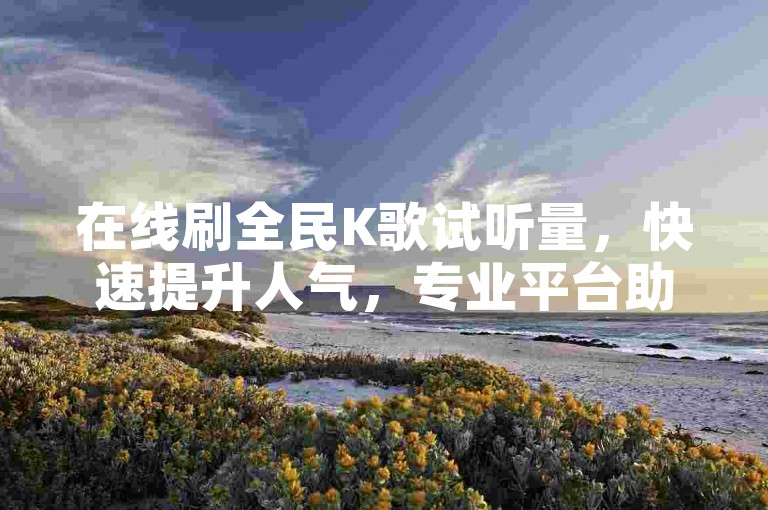 在线刷全民K歌试听量，快速提升人气，专业平台助力全民K歌试听量飙升，全民K歌试听代刷，高效涨粉秘籍，轻松刷全民K歌试听，打造热门歌曲