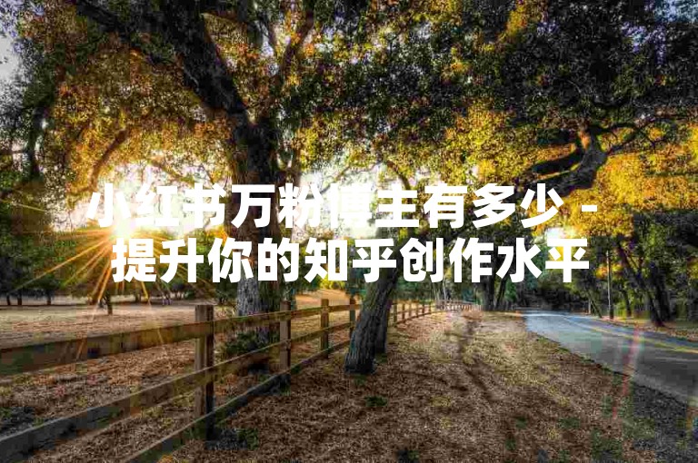 小红书万粉博主有多少 - 提升你的知乎创作水平