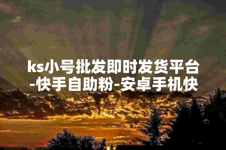 ks小号批发即时发货平台-快手自助粉-安卓手机快手充值通道-卡盟特惠自助选购