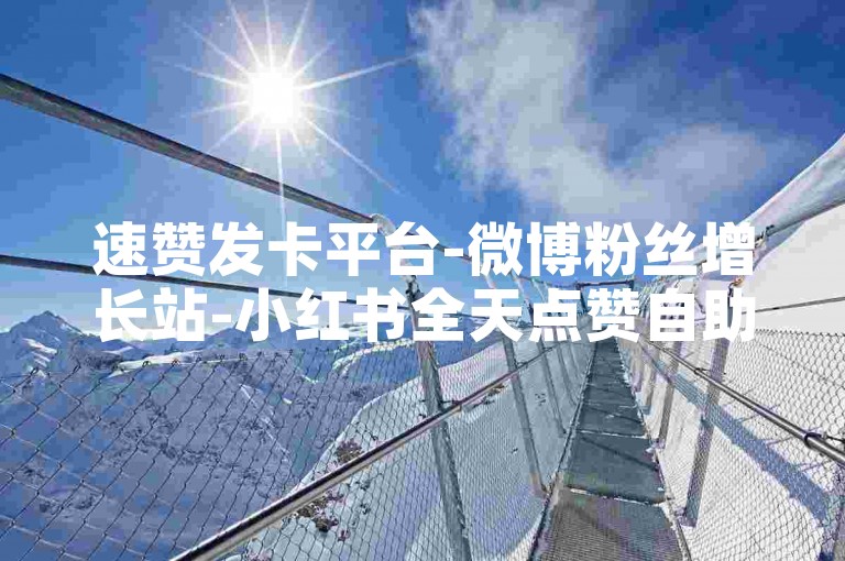 速赞发卡平台-微博粉丝增长站-小红书全天点赞自助服务-空间人气2分500