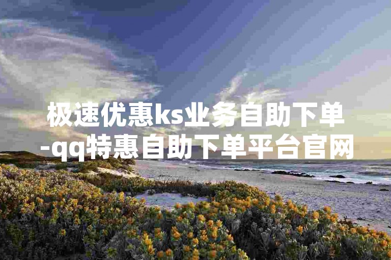 极速优惠ks业务自助下单-qq特惠自助下单平台官网