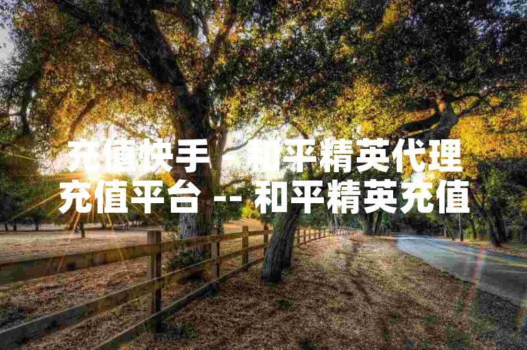 充值快手 - 和平精英代理充值平台 -- 和平精英充值代理精选