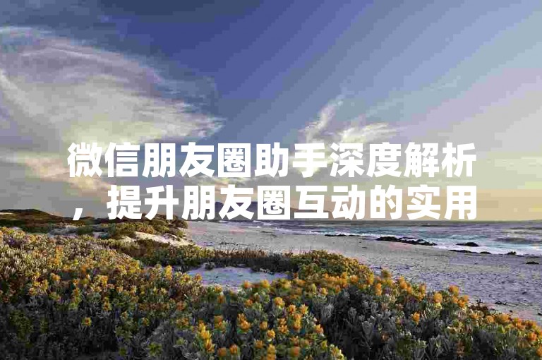 微信朋友圈助手深度解析，提升朋友圈互动的实用策略与技巧！2025必备