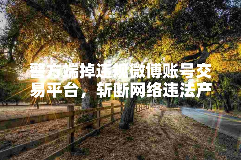 警方端掉违规微博账号交易平台，斩断网络违法产业链