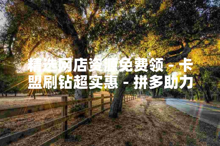 精选网店资源免费领 - 卡盟刷钻超实惠 - 拼多助力特惠 - QQ业务自助平台