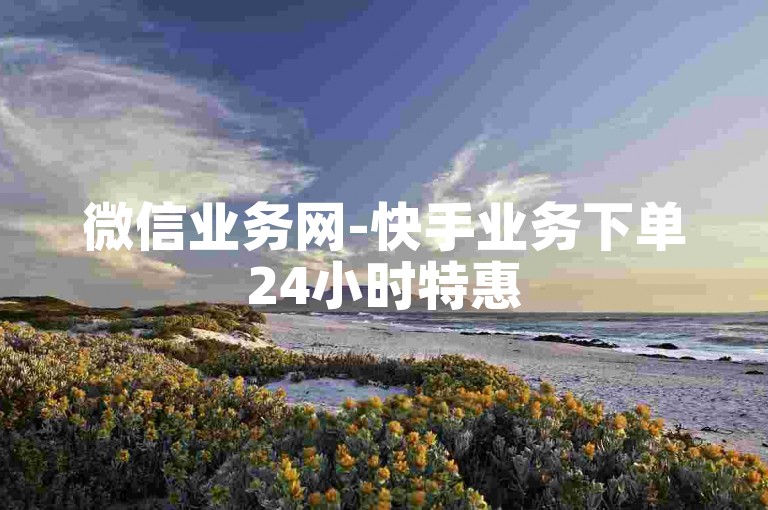微信业务网-快手业务下单24小时特惠