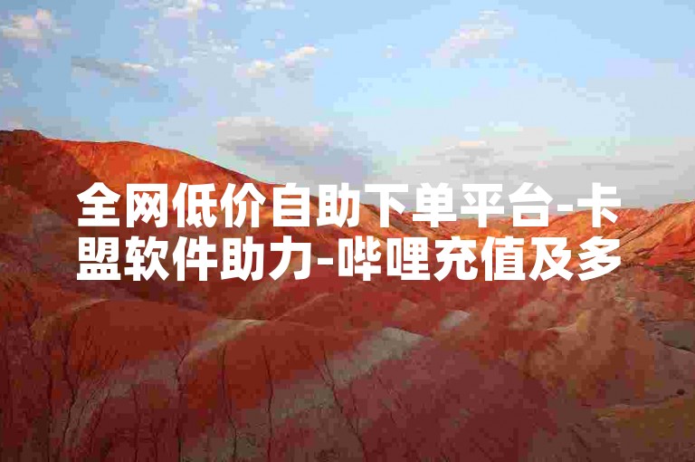 全网低价自助下单平台-卡盟软件助力-哔哩充值及多业务代刷网页
