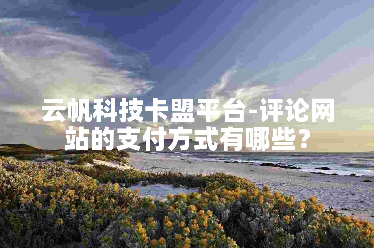 云帆科技卡盟平台-评论网站的支付方式有哪些？