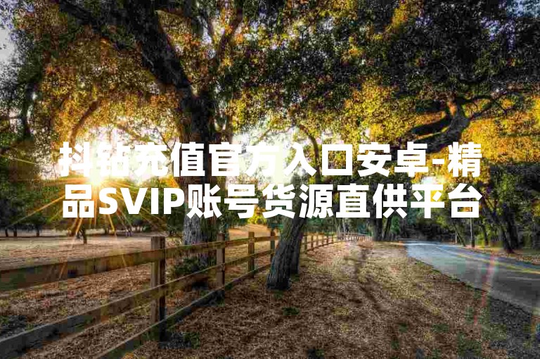 抖钻充值官方入口安卓-精品SVIP账号货源直供平台