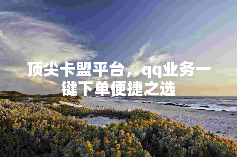 顶尖卡盟平台，qq业务一键下单便捷之选
