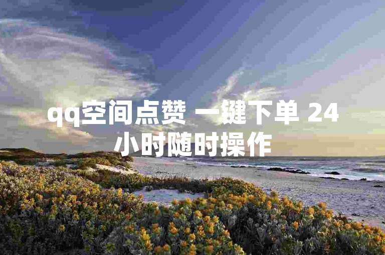 qq空间点赞 一键下单 24小时随时操作