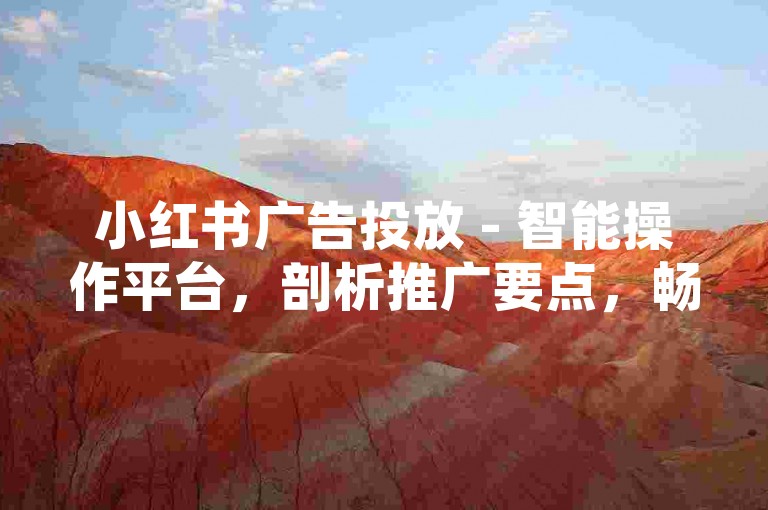 小红书广告投放 - 智能操作平台，剖析推广要点，畅享灵活决策