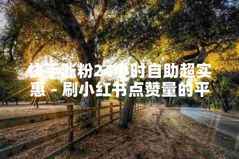 快手涨粉24小时自助超实惠 - 刷小红书点赞量的平台