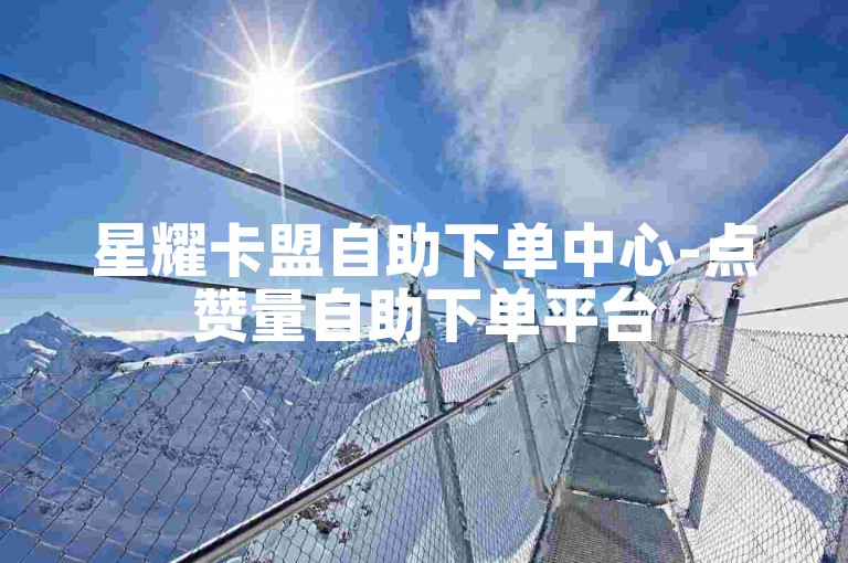星耀卡盟自助下单中心-点赞量自助下单平台