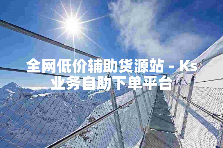 全网低价辅助货源站 - Ks业务自助下单平台